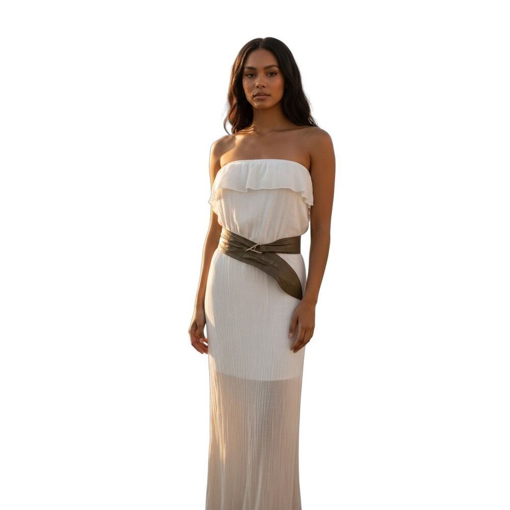 Women’s Trixxi Belted Strapless Maxi Dress M